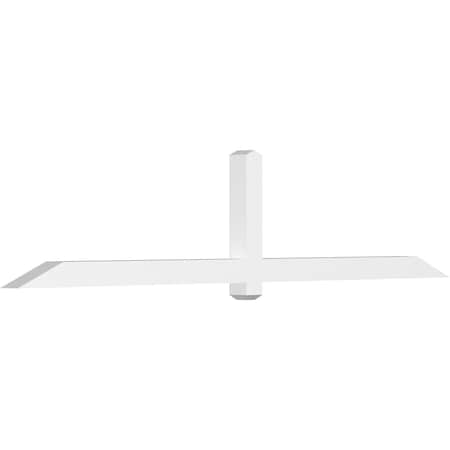 Ekena Millwork Eugene Architectural Grade PVC Gable Bracket, 108"W x 22 1/2"H x 4"D x 4"F, 5/12 Pitch GBP108X23X0404EUG00